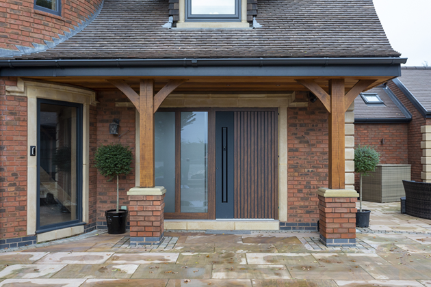 Huge front door with biometric entry